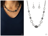 Working OVAL-time - Black Necklace