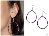 Keep Up The Good BEADWORK - Purple Earring