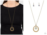 Tasteful Teardrops - Brass Necklace