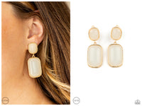 Meet Me At The Plaza - Gold Clip-on Earring