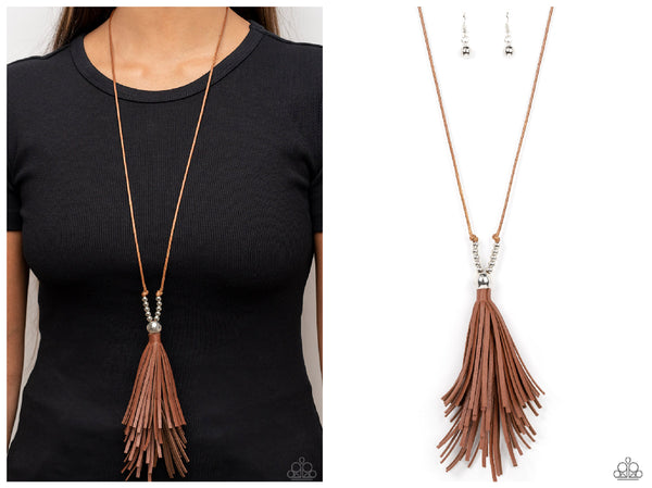 A Clean Sweep - Brown Necklace