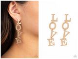 L-O-V-E - Gold Post Earring