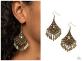 Indie Iridescence - Brass Earring