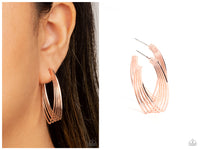 Industrial Illusion - Rose Gold Hoop Earring