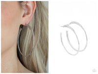 Candescent Curves - Silver Hoop Earring