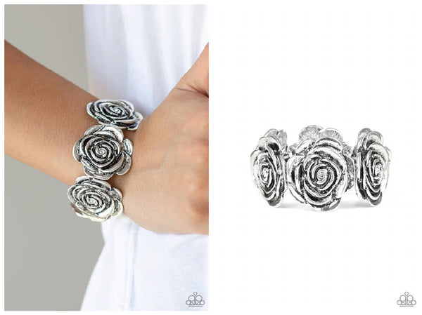 Floral Flamboyancy - White Bracelet