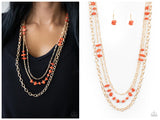 Artisanal Abundance - Orange Necklace