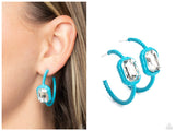 Call Me TRENDY - Blue Hoop Earring