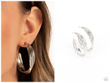 Curvy Charmer - Silver Hoop Earring