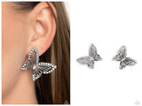 Wispy Wings - Pink Post Earring