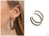 Tick, Tick, Boom! - Brass Hoop Earring