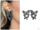Blushing Butterflies - Silver Post Earring