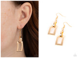 Blazing Buckles - Gold Earring