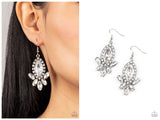 Serving Up Sparkle - White Earring