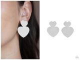 Heart-Racing Refinement - Silver Post Earring