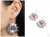 Pinwheel Prairies - Red Earring
