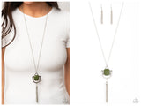Funky Fringe - Green Necklace
