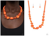 Tropical Tsunami - Orange Necklace