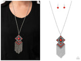 Kite Flight - Red Necklace