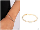 Rhinestone Spell - Gold Bracelet