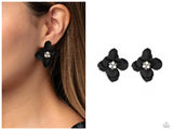 Jovial Jasmine - Black Post Earring