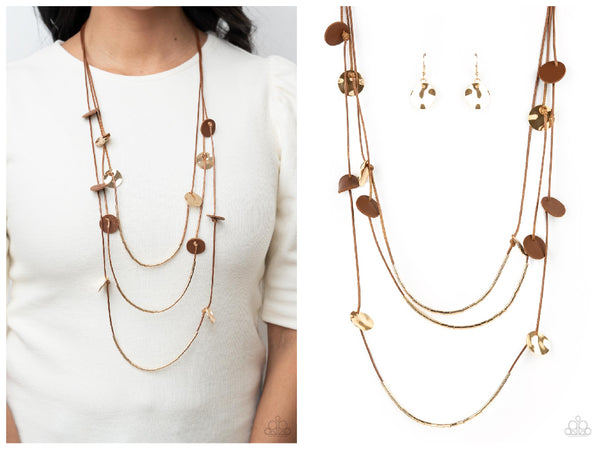 Alluring Luxe - Brown Necklace