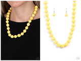 Popping Promenade - Yellow Necklace