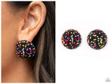 Kaleidoscope Sky - Black Post Earring