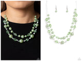Parisian Pearls - Green Necklace