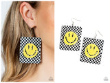 Cheeky Checkerboard - Yellow Earring