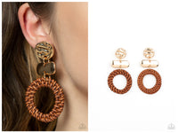 Woven Whimsicality - Gold Post Earring