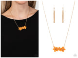 Petunia Picnic - Orange Necklace