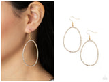OVAL-ruled! - Gold Earring