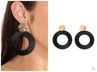 Strategically Sassy - Black Post Earring