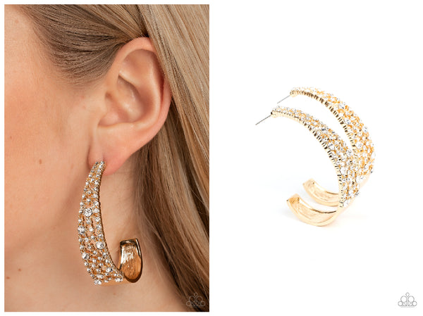 Cold as Ice - Gold Hoop Earring