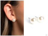 Debutante Details - White Post Earring