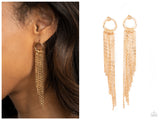 Divinely Dipping - Gold Post Earring