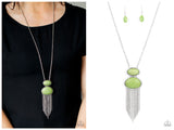 Meet Me At Sunset - Green Necklace