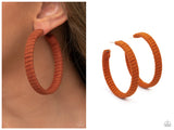 Suede Parade - Orange Hoop Earring