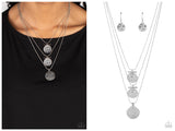 Dizzying Discs - Silver Necklace