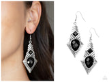 Stylishly Sonoran - Black Earring