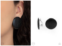 WOODWORK It - Black Clip-on Earring