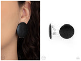 WOODWORK It - Black Clip-on Earring