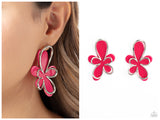 Glimmering Gardens - Pink Post Earring