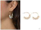 Poshly Primitive - White Hoop Earring