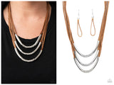 Mechanical Mania - Brown Necklace
