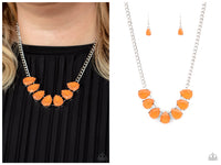 Above The Clouds - Orange Necklace