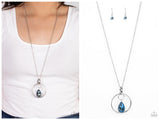 Swinging Shimmer - Blue Necklace