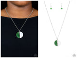 Elegantly Eclipsed - Green Necklace