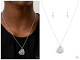 Happily Heartwarming - White Necklace